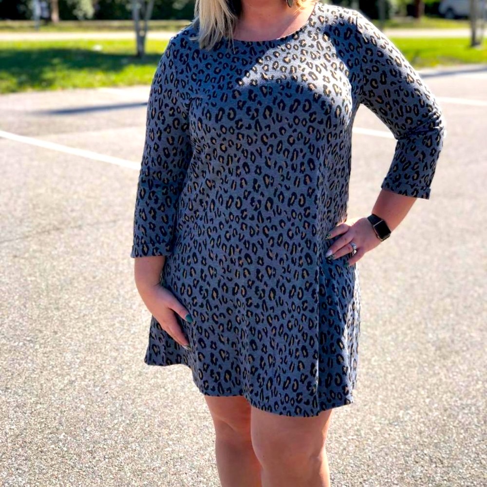She + sky sweater dress